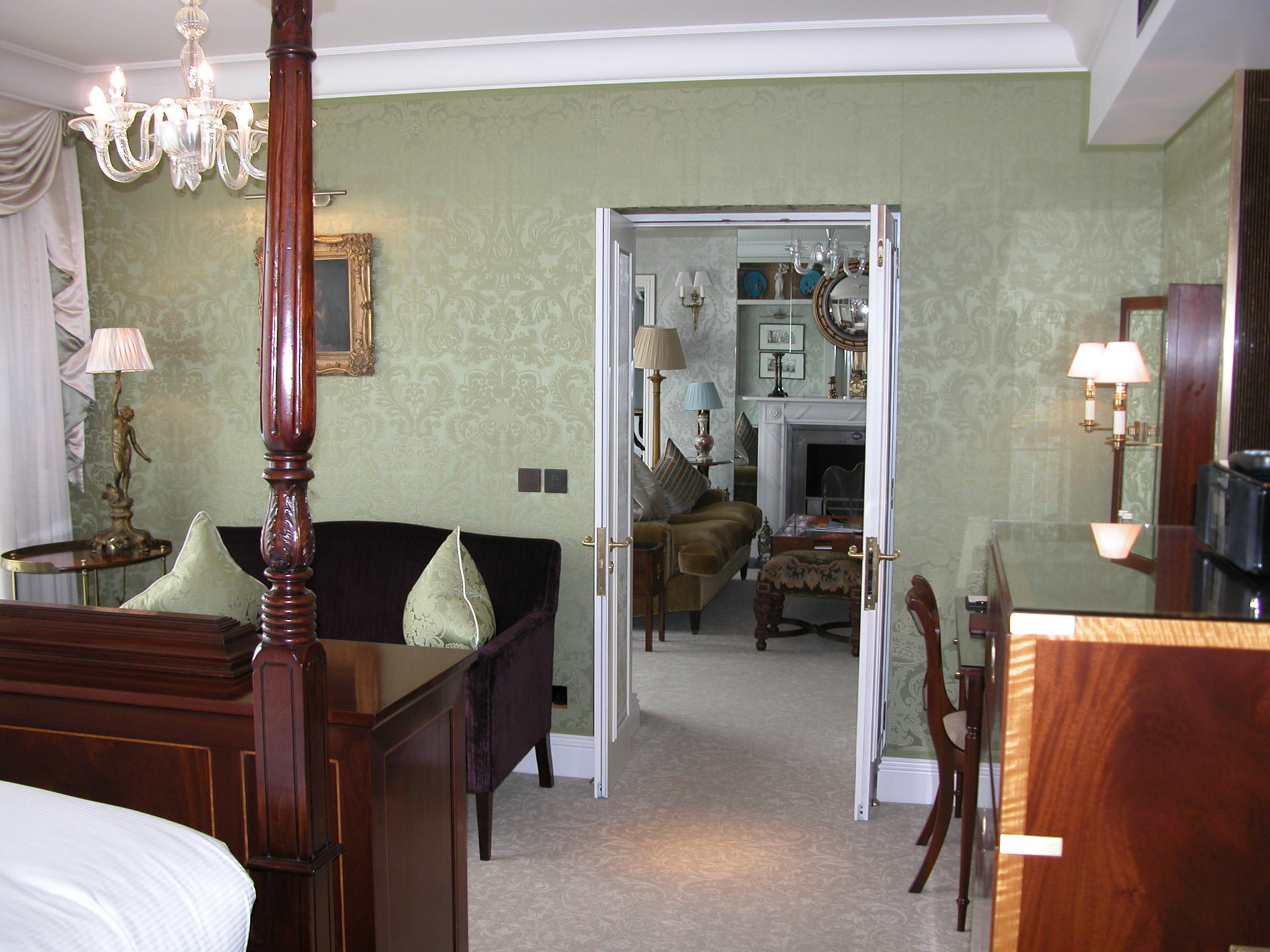 Gainsborough SIlks in Royal Suite at The Goring Hotel