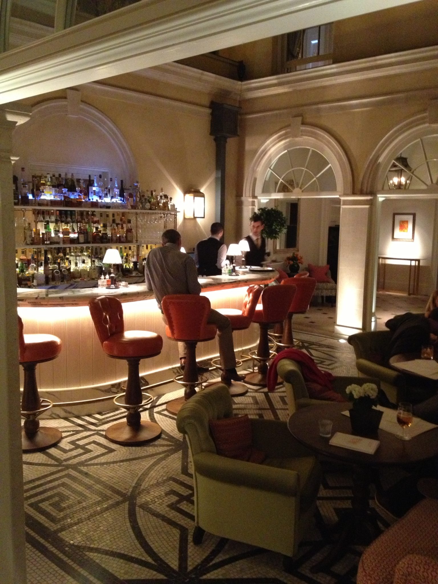 The bar which boasts a mechanical roof for inclement weather