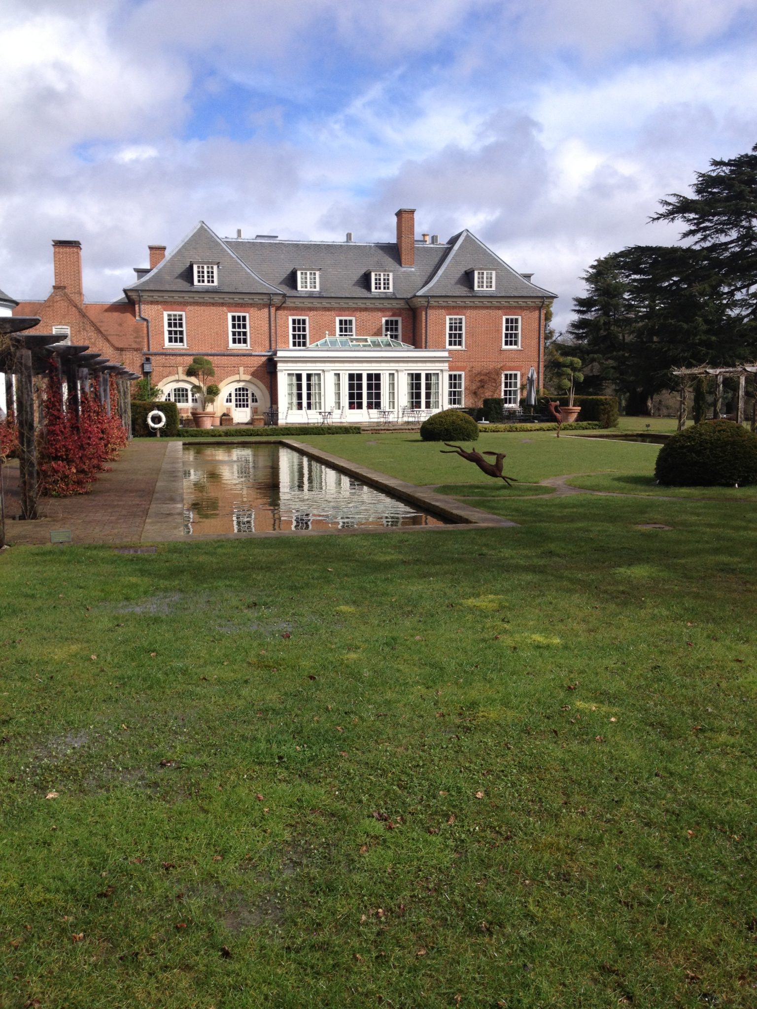 The back of Limewood which overlooks the gardens