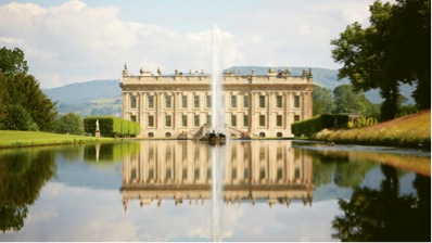 The stunning facade at ChatsworthHouse
