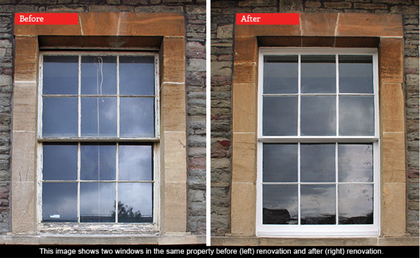 Georgian sash window