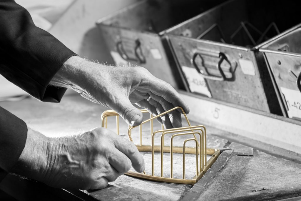 Brass soap tray for Georgian bathroom