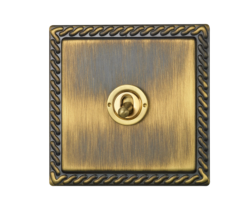 Georgian Collection Antique Brass toggle light switch