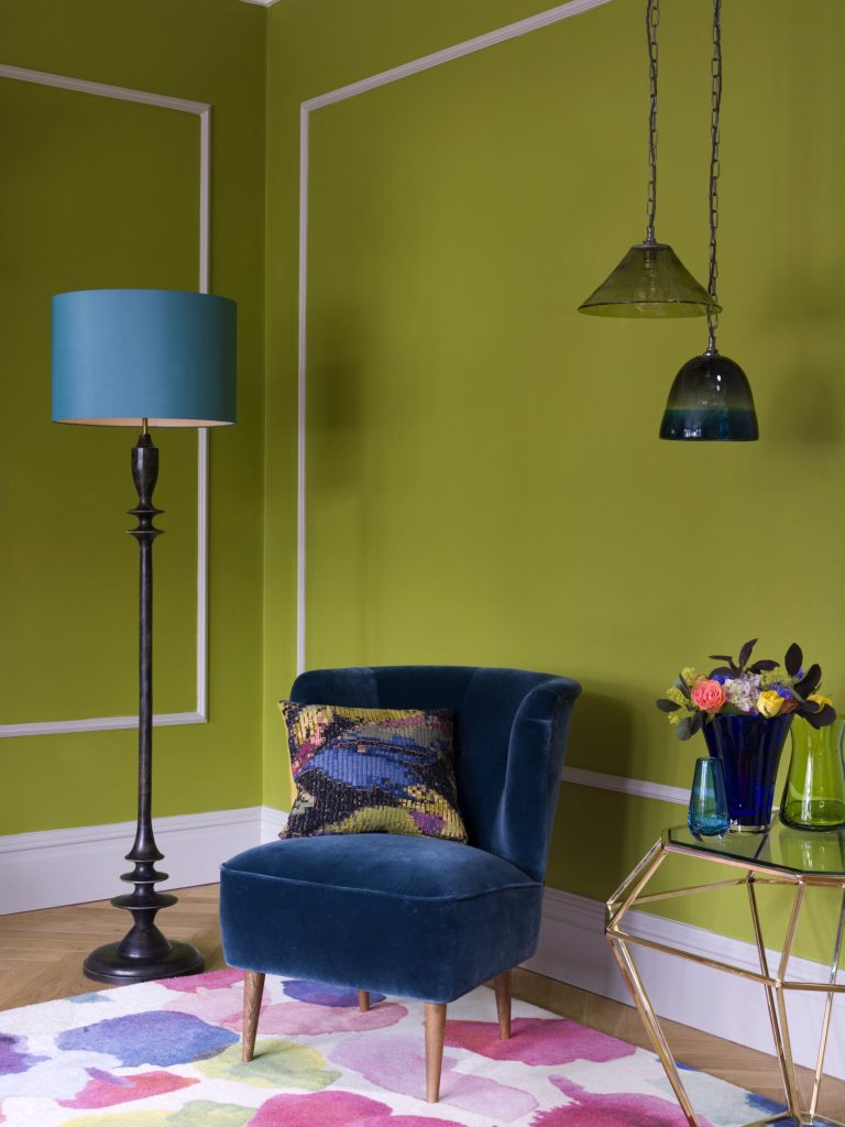 Pooky, Moonshine standing lamp, £140, with Peacock 45cm drum shade £74, Bonnie pendant, £70, Inverie pendant, £60 (1)