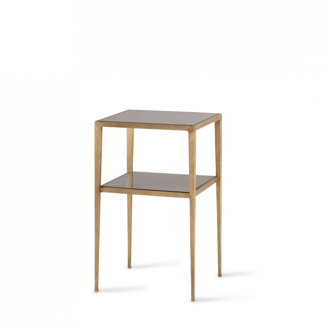 Salvatore Bedside Table French Brass With Grey Glass Top Etons Salvatore Bedside Table French Brass With Grey Glass Top