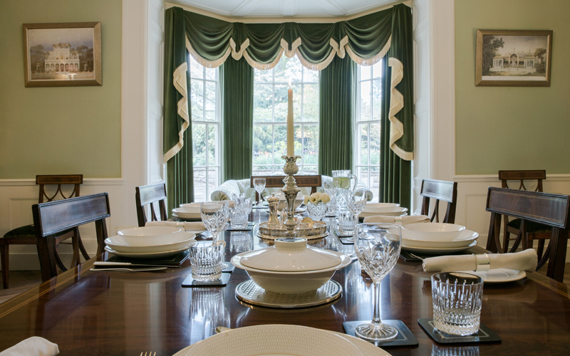 Classic luxury private hotel dining room