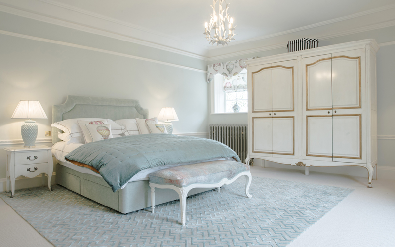 Calm classic hotel bedroom