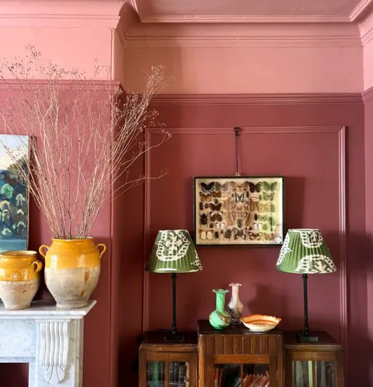 Edward Bulmer adds a modern twist to panelling with a strong colour above the panelling and on the cornicing