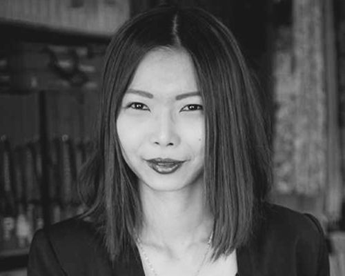 jess-lee-eton Black and white portrait photo of Jess Less Interior Designer