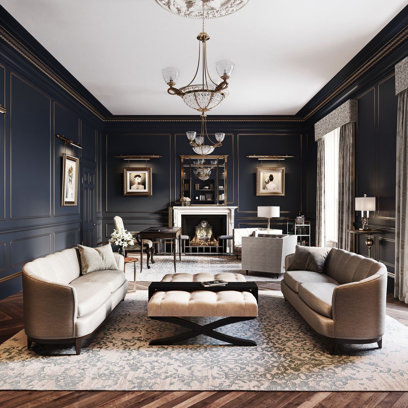 Regency interior design portfolio of a period villa