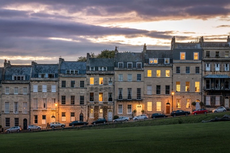 Full colour photo of the Marlborough Buildings in Bath by Casper Farrell