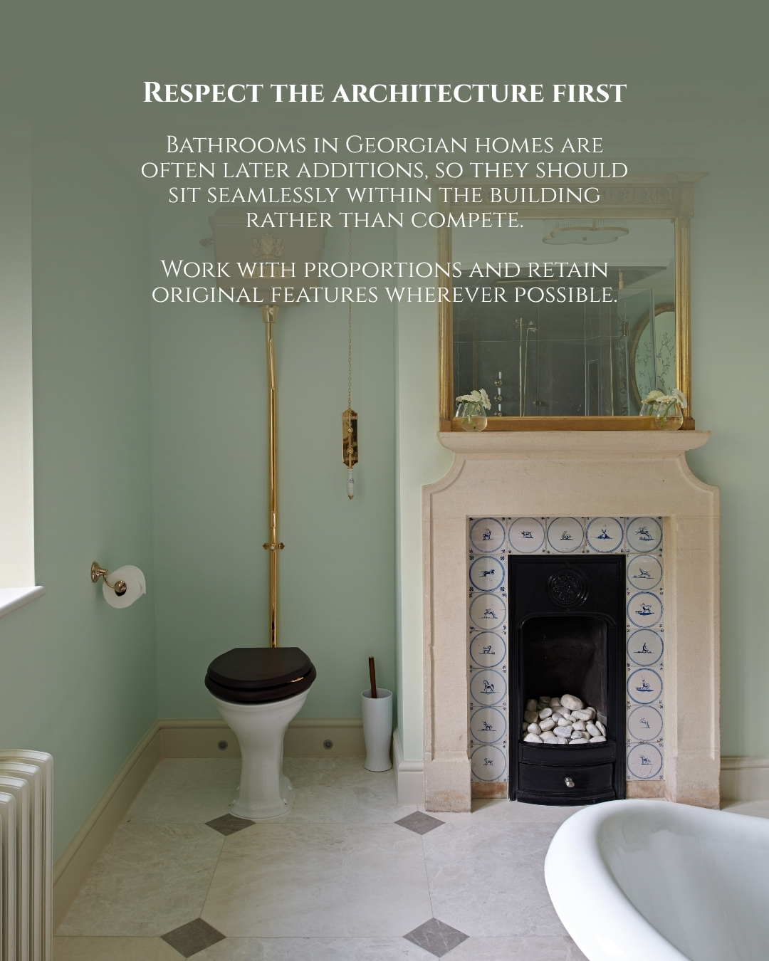 Elegant period bathroom design detail by Etons of Bath