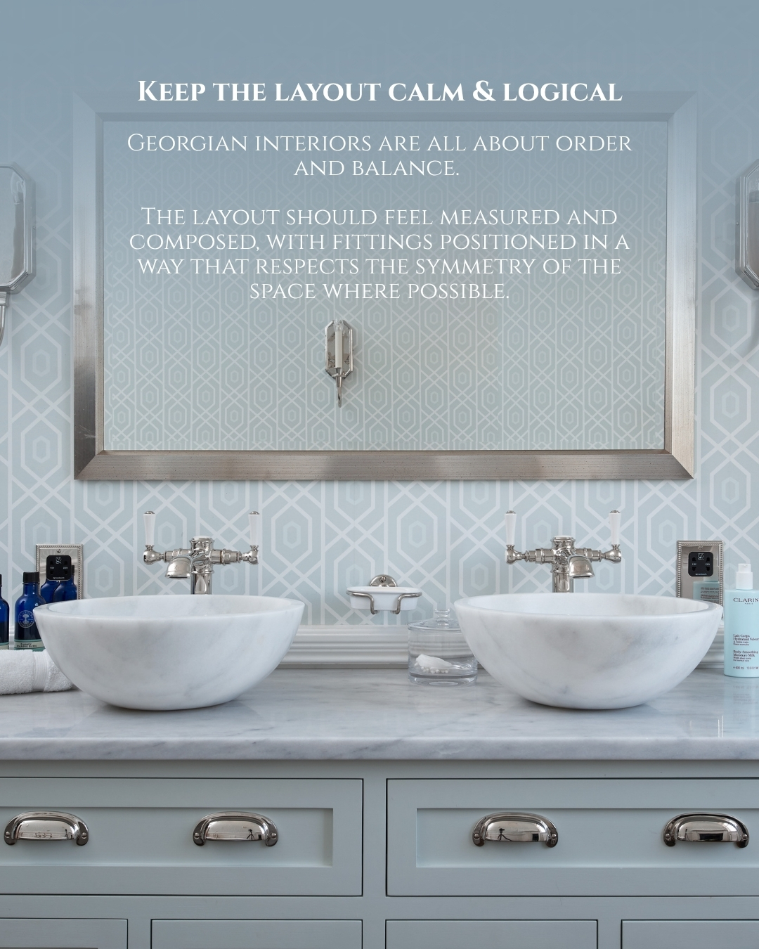 Traditional brassware and bathroom fittings for a Georgian home